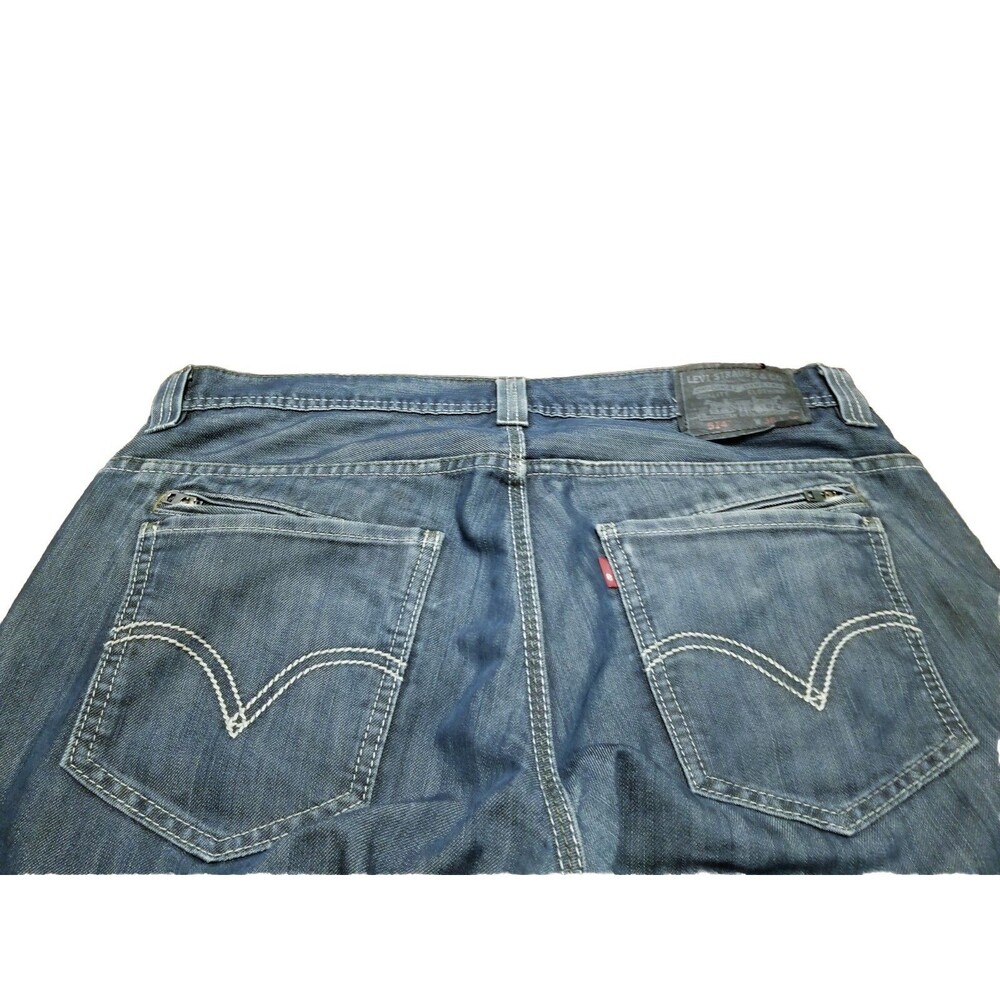 Levis 514 Jeans 36x32 Premium Dark Wash Raw Denim Purple Stitch Redline (38×32) - Picture 4 of 7
